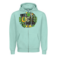 Seafoam one lucky mama Zipper Hoodie - MaliasSmallBusiness