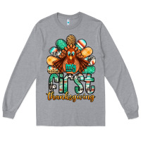 Heather Grey my first thanksgiving turkey Long Sleeve Tee - Jasminsmagicworld