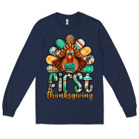 Navy my first thanksgiving turkey Long Sleeve Tee - Jasminsmagicworld