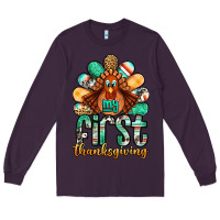 Plum my first thanksgiving turkey Long Sleeve Tee - Jasminsmagicworld