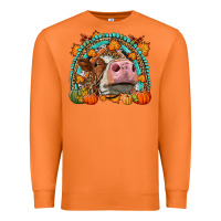 Carrot Fall Cow Rainbow Premium Sweatshirt - LillyAllenDesigns