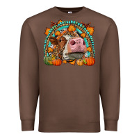 Chestnut Fall Cow Rainbow Premium Sweatshirt - LillyAllenDesigns