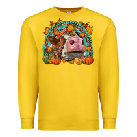 Lemon Fall Cow Rainbow Premium Sweatshirt - LillyAllenDesigns