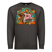 Smoke Fall Cow Rainbow Premium Sweatshirt - LillyAllenDesigns