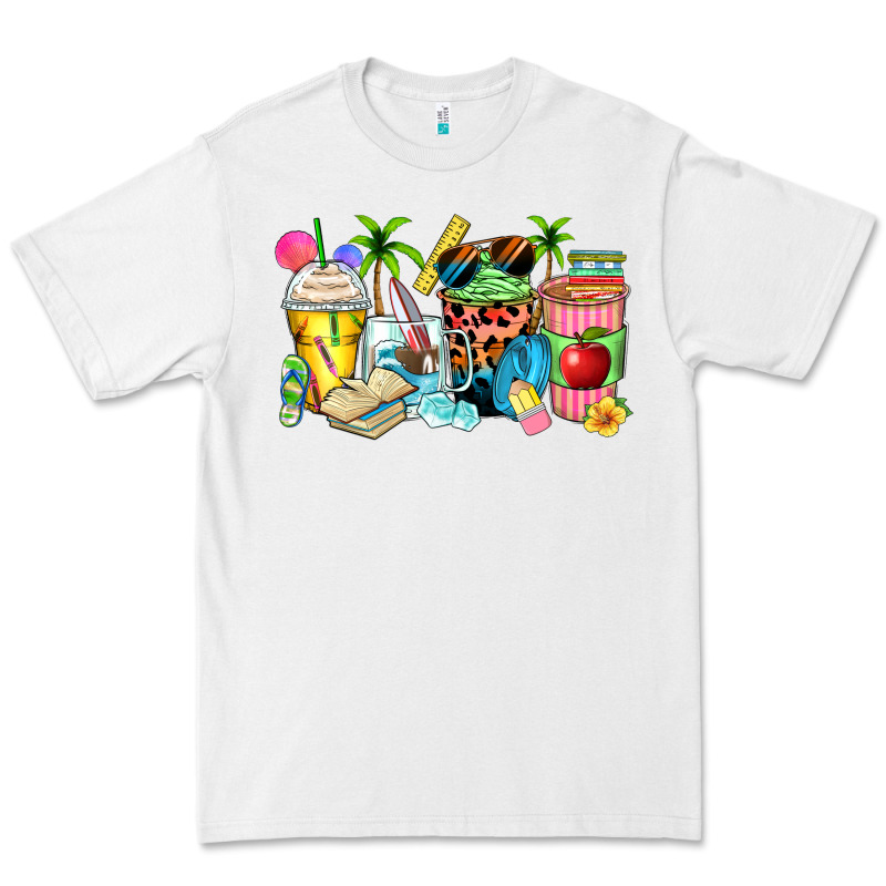 Summer Teacher Coffee Cups Premium Tee by Zillion Design Studio | Teevron