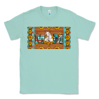 Seafoam mom goat sunflowers license plate Classic Tee - Artiststas