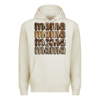 Oatmeal Heather faux sequins mama Premium Hoodie - JahusDesignShop