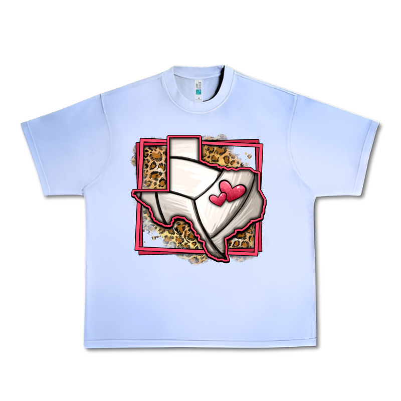 Leopard Volleyball Texas Map Urban Heavy Tee by Jasminsmagicworld | Teevron