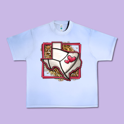 Leopard Volleyball Texas Map Urban Heavy Tee Designed By Jasminsmagicworld
