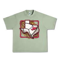 Oil Green leopard volleyball texas map Urban Heavy Tee - Jasminsmagicworld