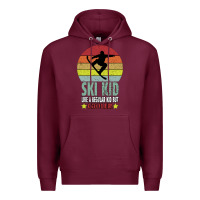Burgundy ski kid like a regular kid but coolers Premium Hoodie - Bettercallsaul