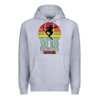 Heather Grey ski kid like a regular kid but coolers Premium Hoodie - Bettercallsaul