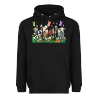 Black easter cow Heavyweight Hoodie - LillyAllenDesigns