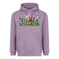 Lavender easter cow Heavyweight Hoodie - LillyAllenDesigns