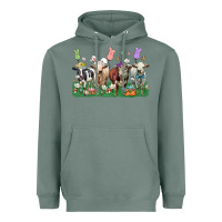 Sage easter cow Heavyweight Hoodie - LillyAllenDesigns