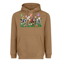 Toasted Coconut easter cow Heavyweight Hoodie - LillyAllenDesigns