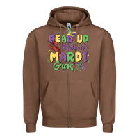 Chestnut bead up bitches it's mardi gras Zipper Hoodie - MaliasSmallBusiness