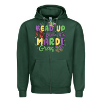 Sports Green bead up bitches it's mardi gras Zipper Hoodie - MaliasSmallBusiness