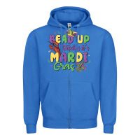 True Royal bead up bitches it's mardi gras Zipper Hoodie - MaliasSmallBusiness
