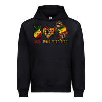 Black peace love juneteenth Urban Hoodie - CowGirlArtShop