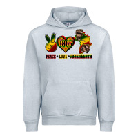 Heather Grey peace love juneteenth Urban Hoodie - CowGirlArtShop