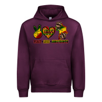 Mauve Wine peace love juneteenth Urban Hoodie - CowGirlArtShop