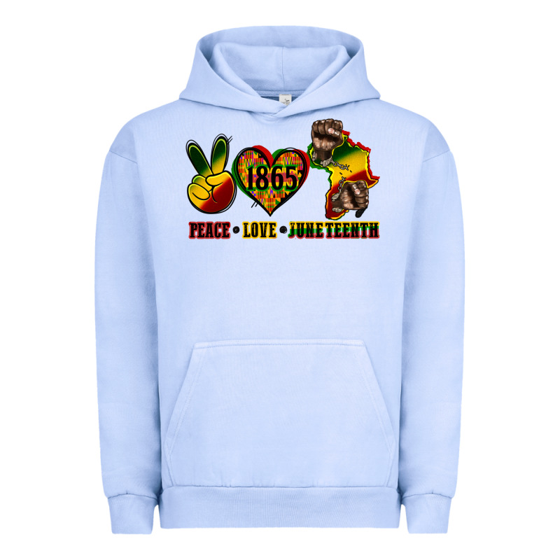 Peace Love Juneteenth Urban Hoodie by CowGirlArtShop | Teevron