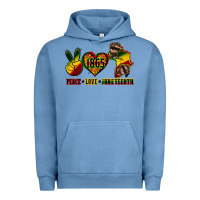Pigment Pebble Blue peace love juneteenth Urban Hoodie - CowGirlArtShop