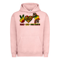 Pigment Salmon peace love juneteenth Urban Hoodie - CowGirlArtShop