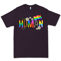 Plum human with daisies Premium Tee - texasbilliewilder
