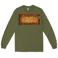 Army Green wooden leopard glitter  license plate template Long Sleeve Tee - BarkalooDesign