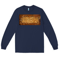 Navy wooden leopard glitter  license plate template Long Sleeve Tee - BarkalooDesign