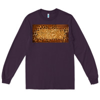 Plum wooden leopard glitter  license plate template Long Sleeve Tee - BarkalooDesign