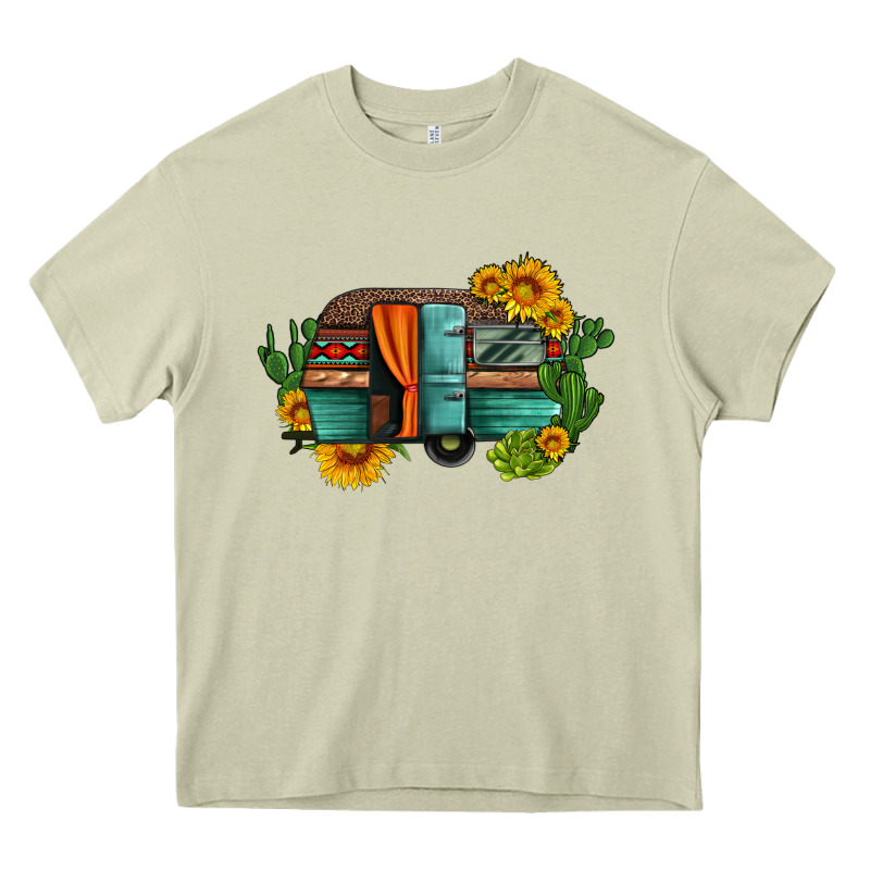 Caravan Sunflowers And Cactus Heavy Core Tee by Artiststas | Teevron