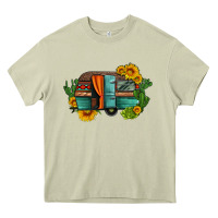 Mossy caravan sunflowers and cactus Heavy Core Tee - Artiststas
