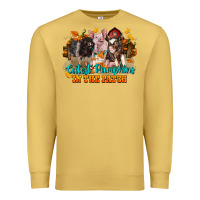 Antique Gold Fall Cutest Pumpkin In The Patch Pig Premium Sweatshirt - LillyAllenDesigns