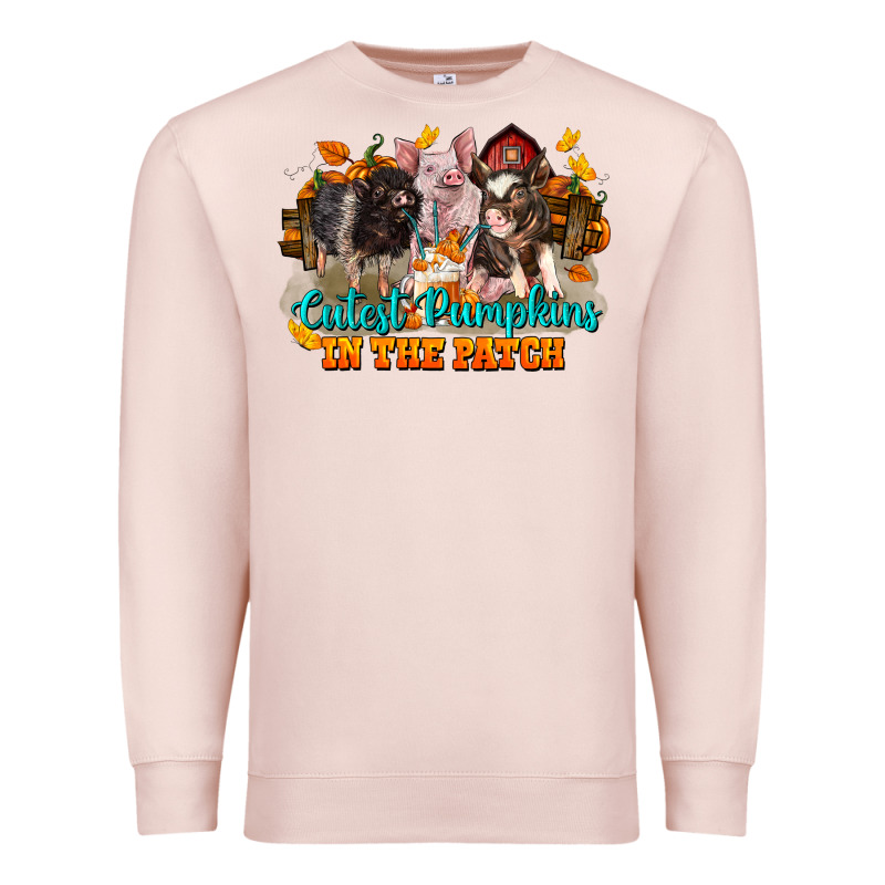Fall Cutest Pumpkin In The Patch Pig Premium Sweatshirt by LillyAllenDesigns | Teevron