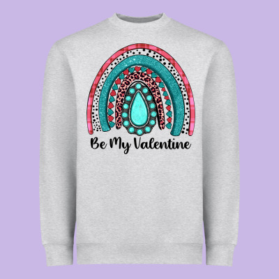 Be My Valentine Gemstone Rainbow Heavyweight Sweatshirt Designed By Jahusdesignshop