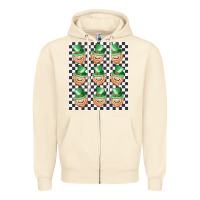 Sandshell boujee checker board leprechaun Zipper Hoodie - MaliasSmallBusiness