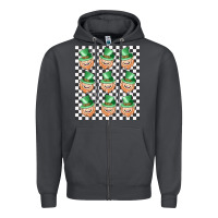 Smoke boujee checker board leprechaun Zipper Hoodie - MaliasSmallBusiness