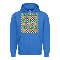 True Royal boujee checker board leprechaun Zipper Hoodie - MaliasSmallBusiness