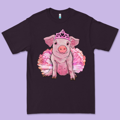 Premium Tee Balerina pig with tutu
