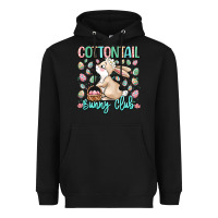 Black cottontail bunny club Heavyweight Hoodie - LillyAllenDesigns