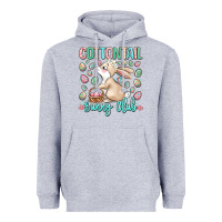 Heather Grey cottontail bunny club Heavyweight Hoodie - LillyAllenDesigns