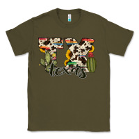 Army Green texas state cowhide serape cactus Classic Tee - RanaPortraitStore