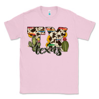 Bubblegum Pink texas state cowhide serape cactus Classic Tee - RanaPortraitStore