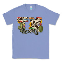 Colony Blue texas state cowhide serape cactus Classic Tee - RanaPortraitStore