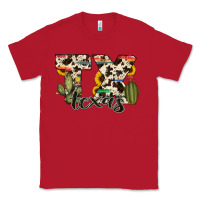 Red texas state cowhide serape cactus Classic Tee - RanaPortraitStore