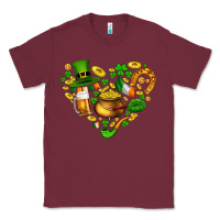 Burgundy St Patricks heart Classic Tee - AdoDesignShop