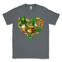 Charcoal Heather St Patricks heart Classic Tee - AdoDesignShop